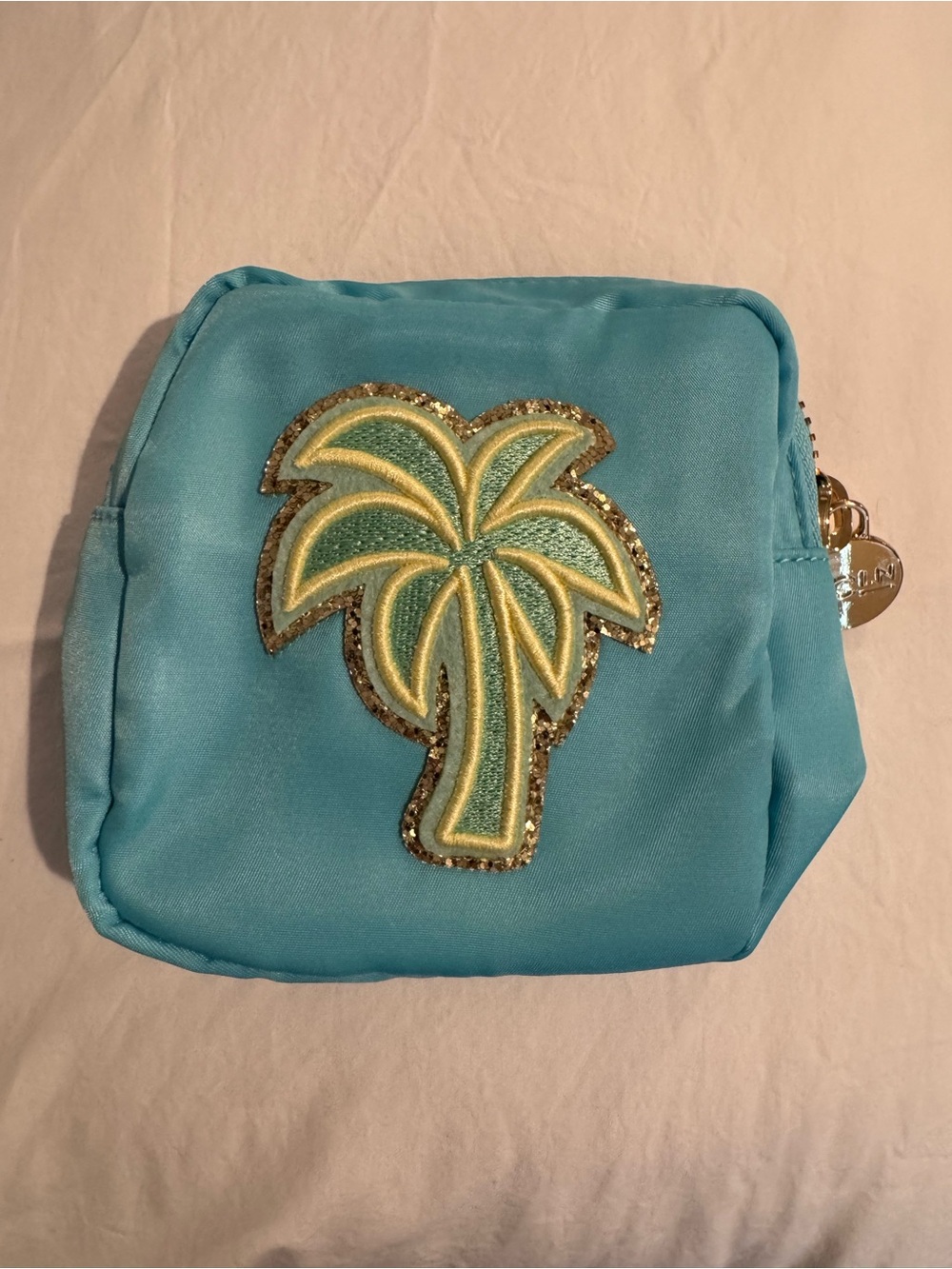 Stoney Clover Lane Blue Palm Patch Mini Pouch